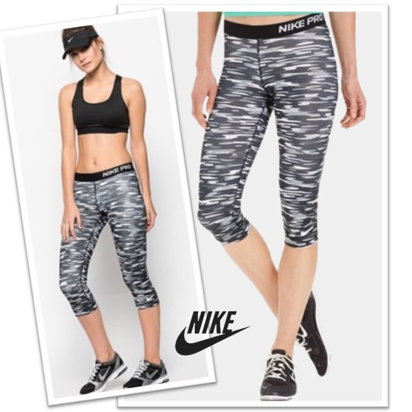 Nike Pants - Nike Pro Haze Camo Compression Capris -  Style# 729415-100